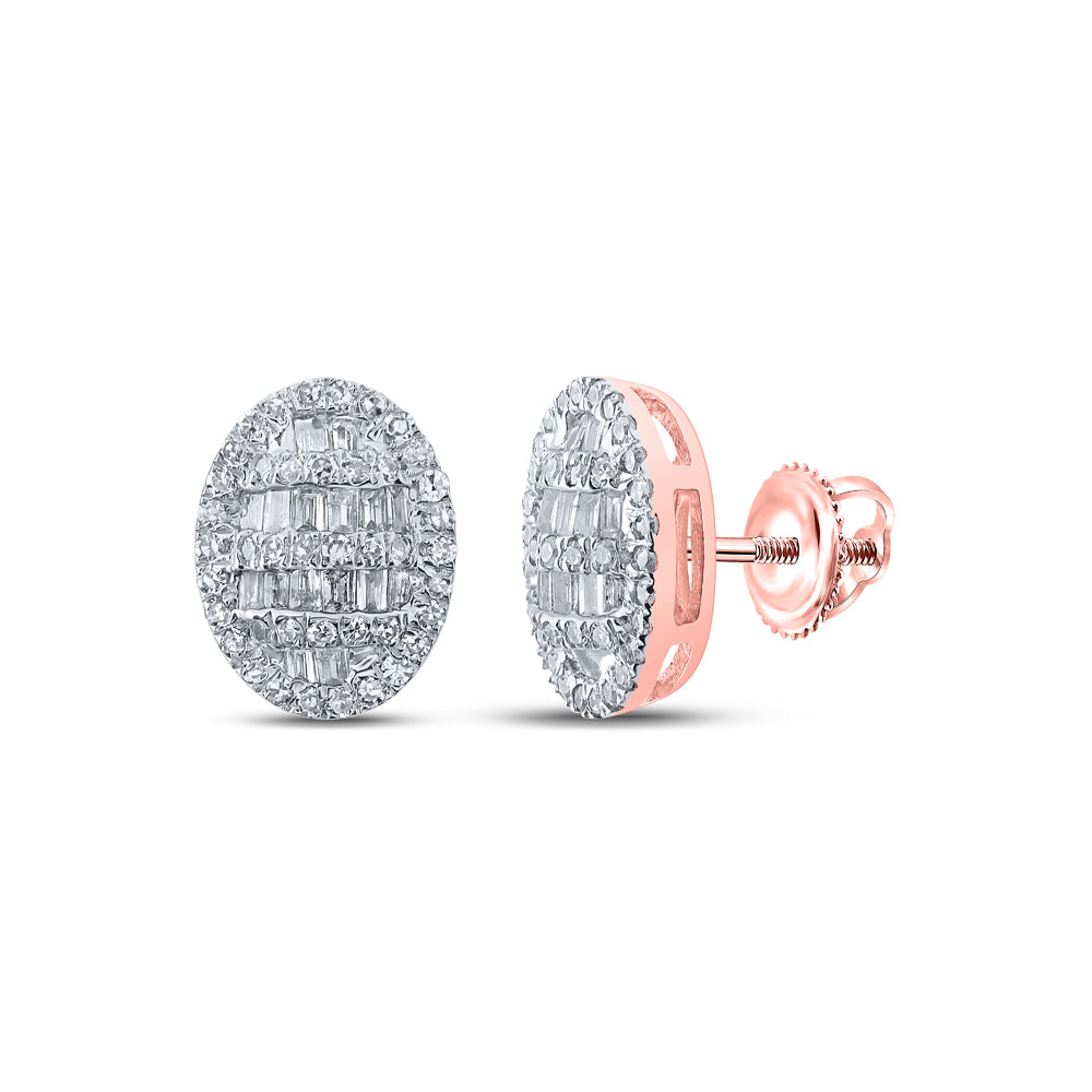 1/2CTW-DIA NK FASHION OVAL STUDD EARRING