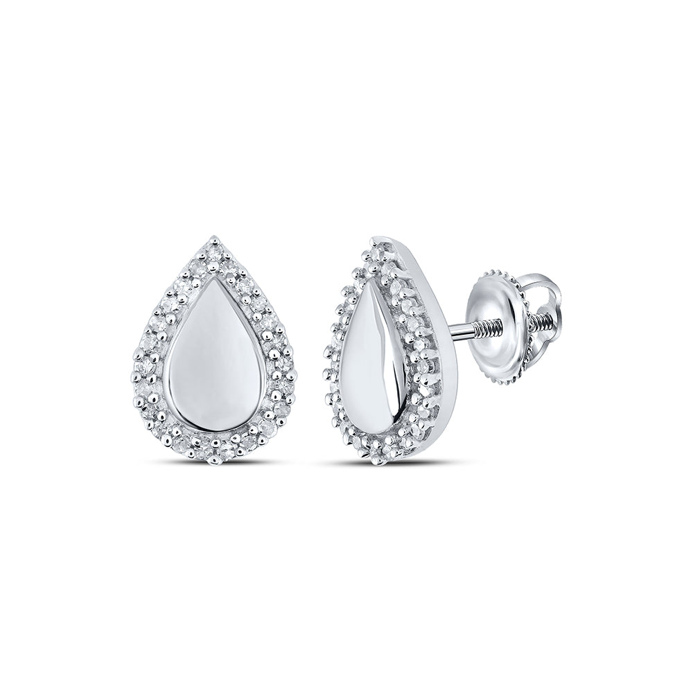 1/8CTW-DIA P2 GIFT PEAR EARRING