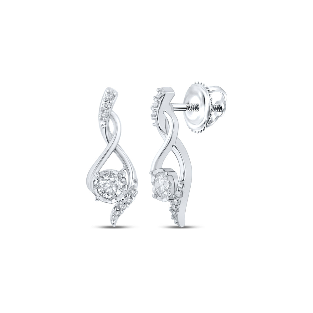 1/6CTW-DIA CN FASHION EARRING