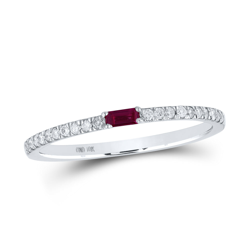 1/8CTW-DIA CN 1/12CT-RUBY NATURAL GEM BAND