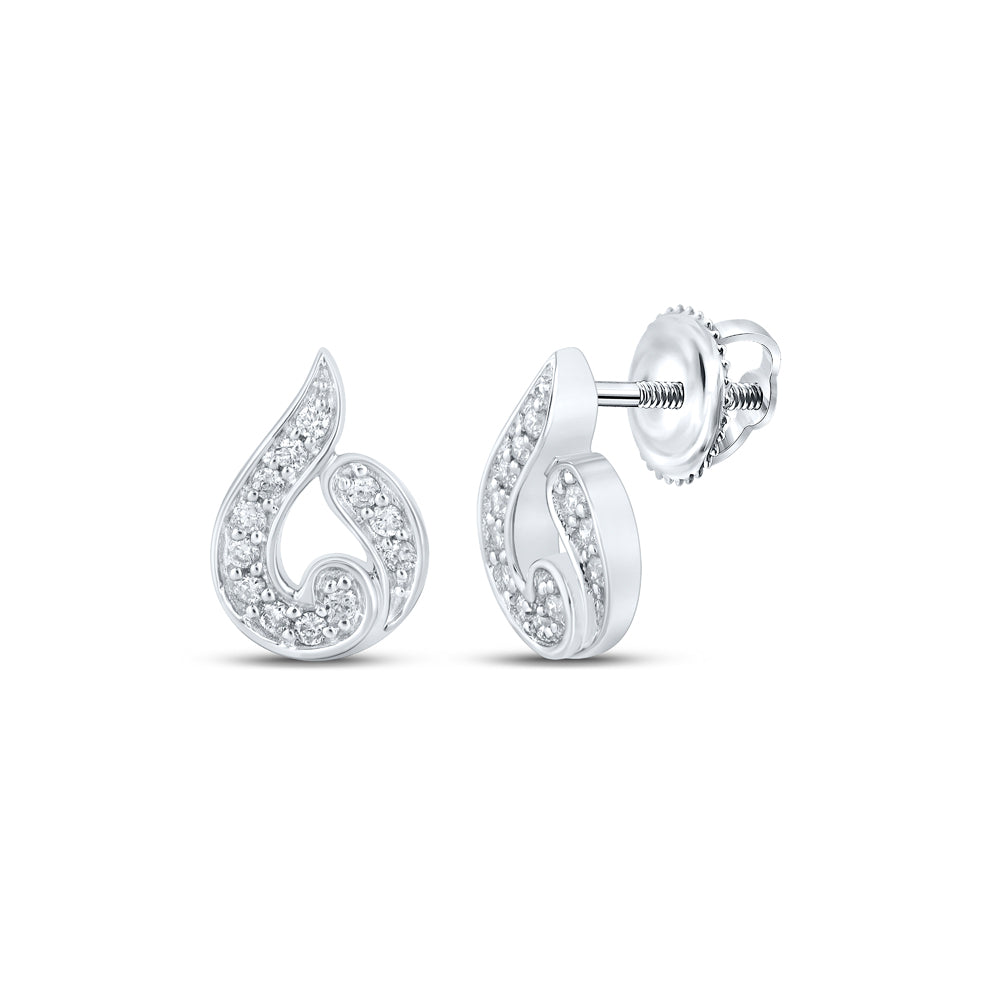 1/6CTW-DIA CN FASHION TEARDROP EARRING