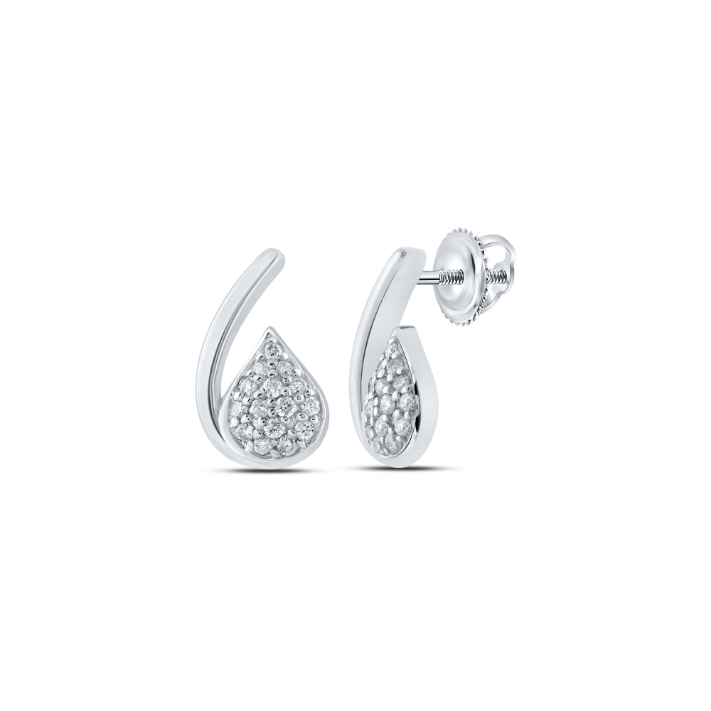 1/6CTW-DIA CN FASHION PEAR EARRING