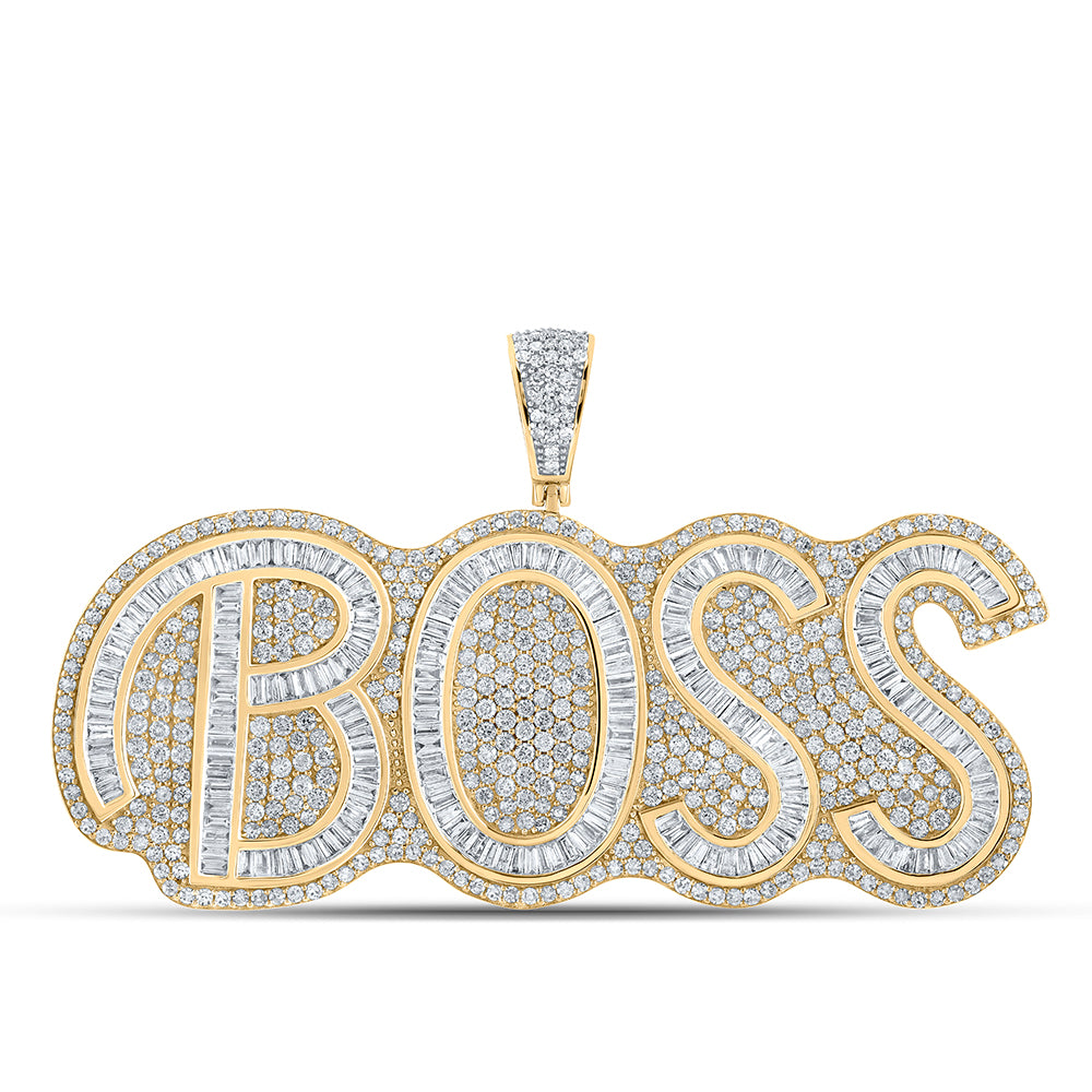 6 3/4CTW-DIA CN BOSS MENS INITIAL PENDANT