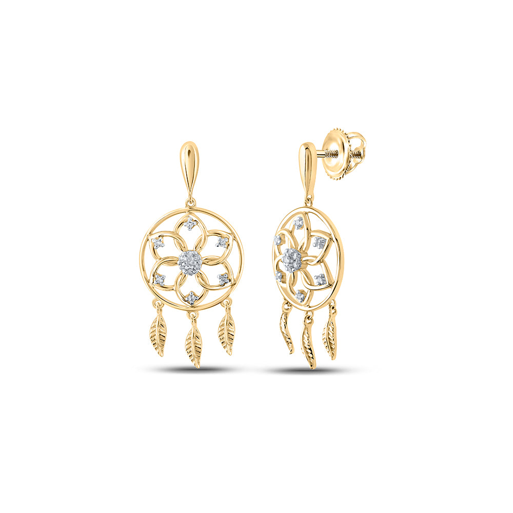 1/10CTW-DIA P2 GIFT CIRCLE DANGLING EARRING