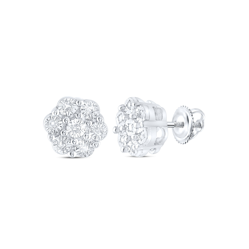 1/20CTW-DIA P3 GIFT FLOWER EARRING