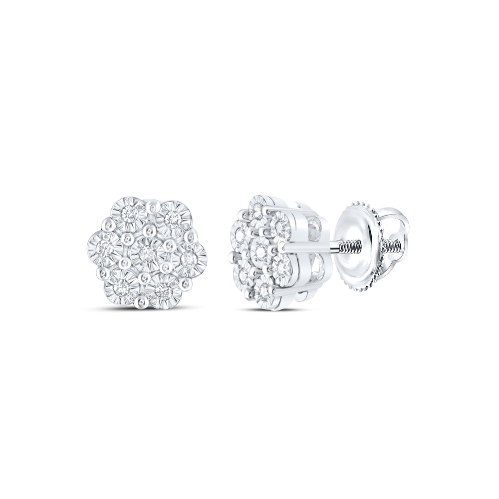 1/10CTW-DIA P3 GIFT FLOWER EARRING