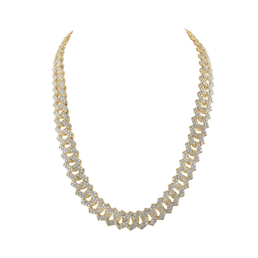 43CTW-DIA NK STRAIGHT CUBAN MENS CHAIN (22 INCH)