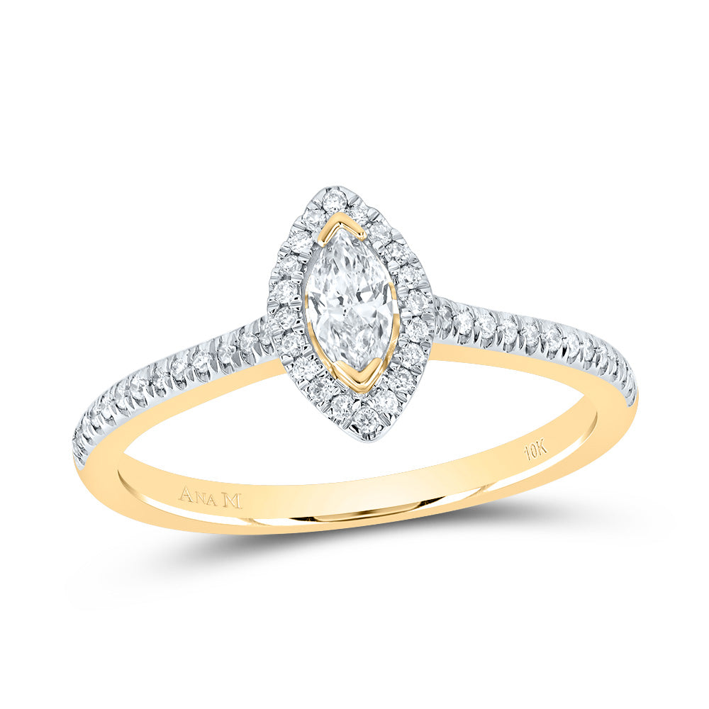 1/3CTW-DIA ANA M 1/5CT-CMQ ENG SINGLE HALO RING