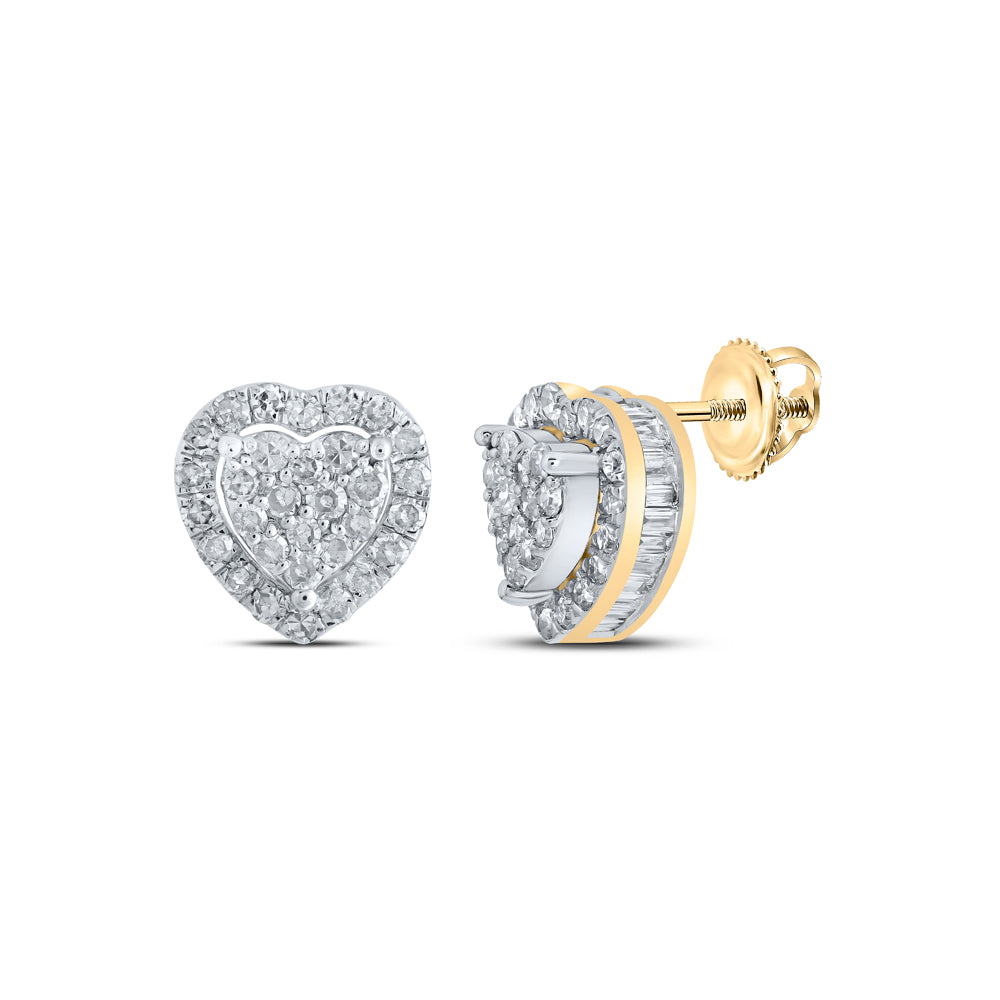 5/8CTW-DIA CN HEART EARRING