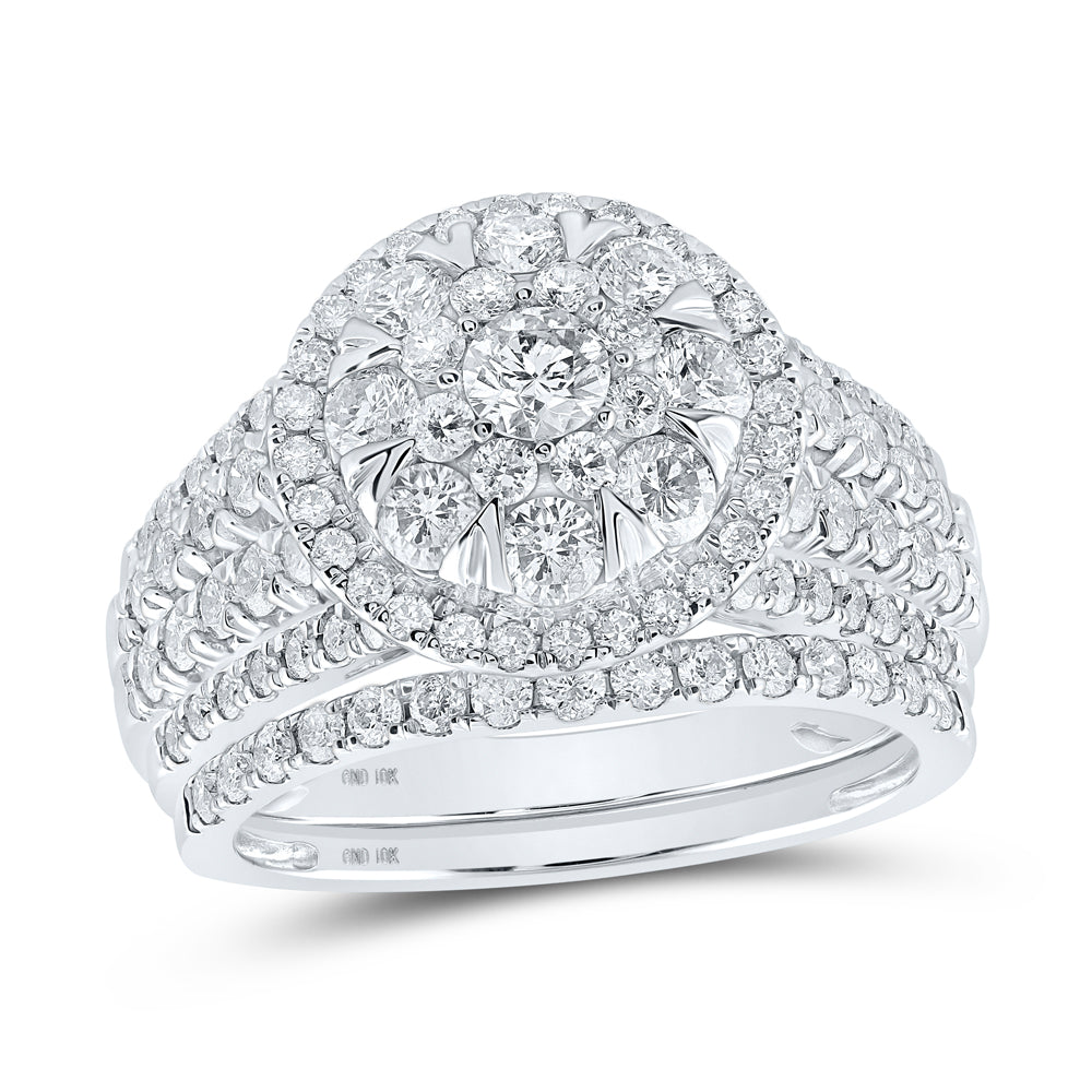 2CTW-DIA CN 1/5CT-CRD BRIDAL SET