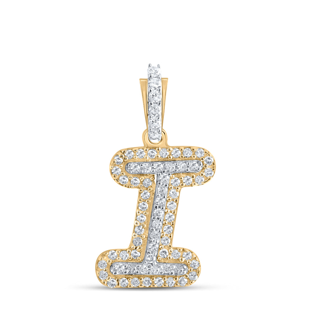 1/6CTW-DIA CN INITIAL "I" PENDANT
