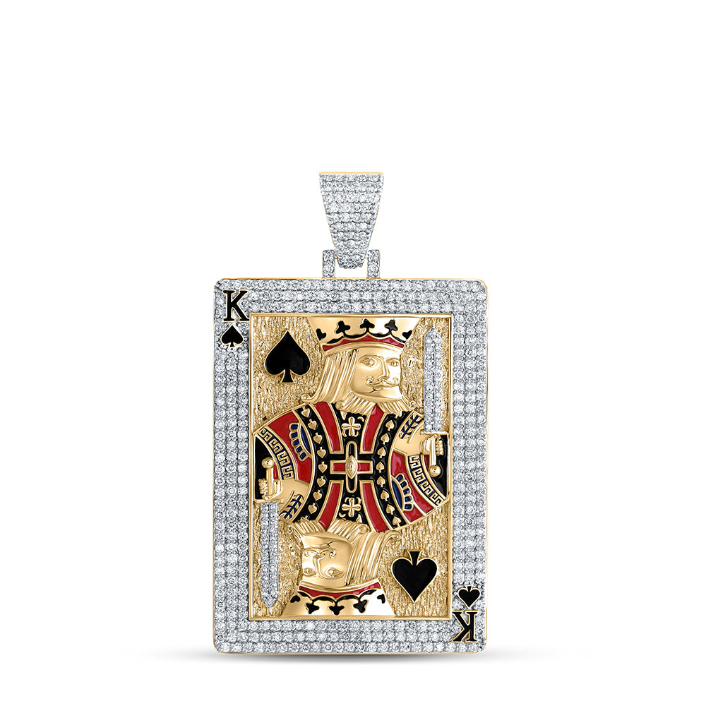 5CTW-DIA NK KING CARD MENS CHARM