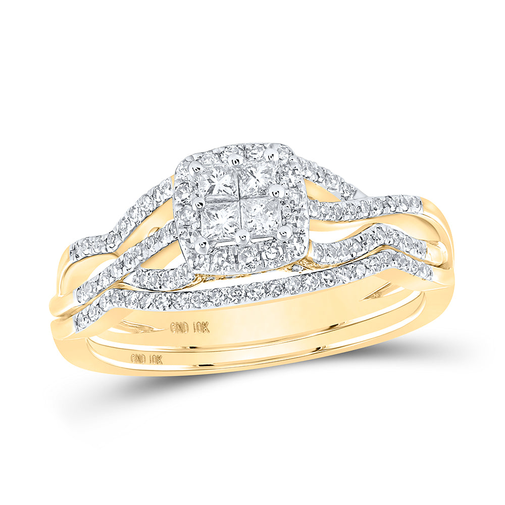 1/2CTW-DIA CN TESSERA INVISIBLE BRIDAL SET