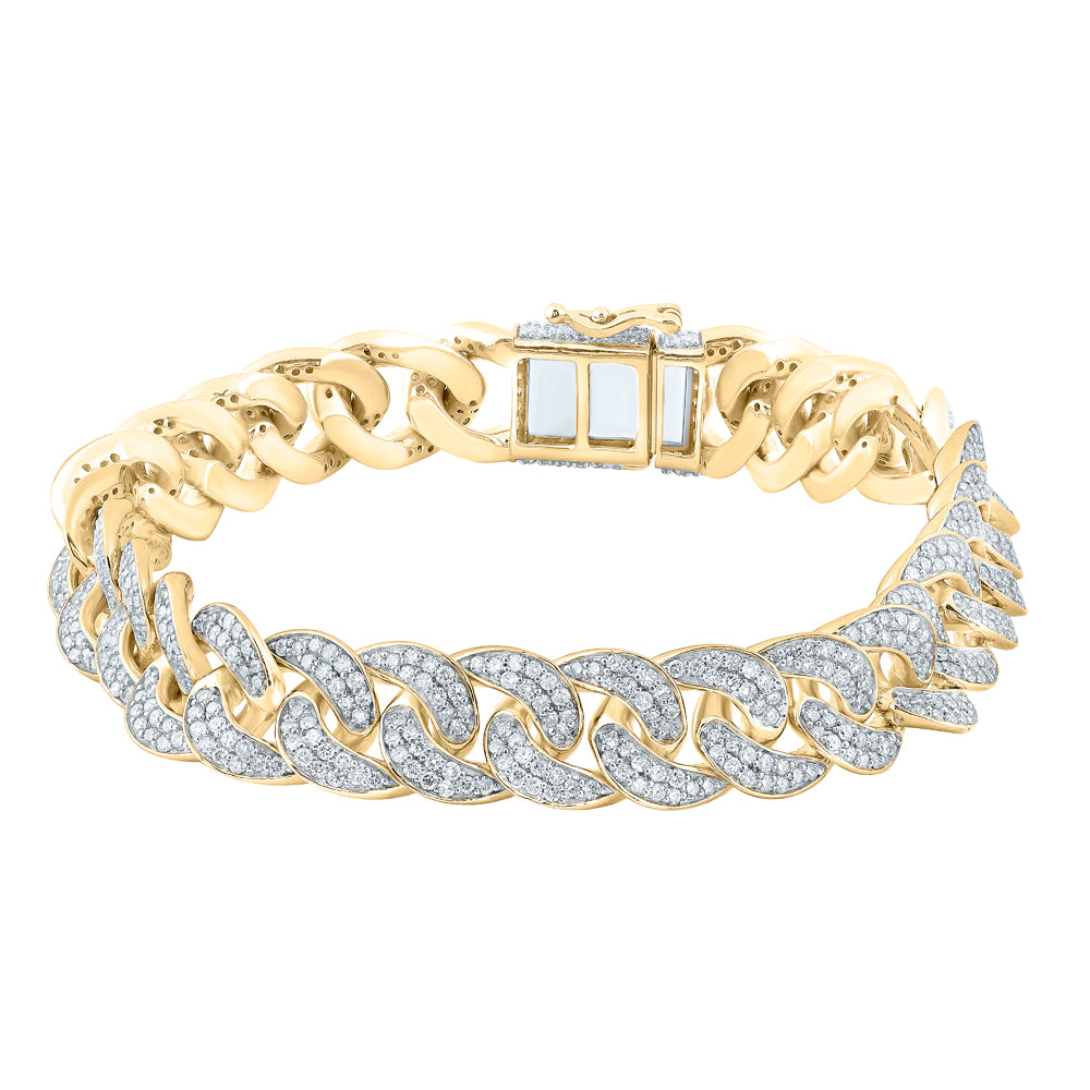 6 3/4CTW-DIA NK CUBAIN MENS BRACELET (8.50 INCH)