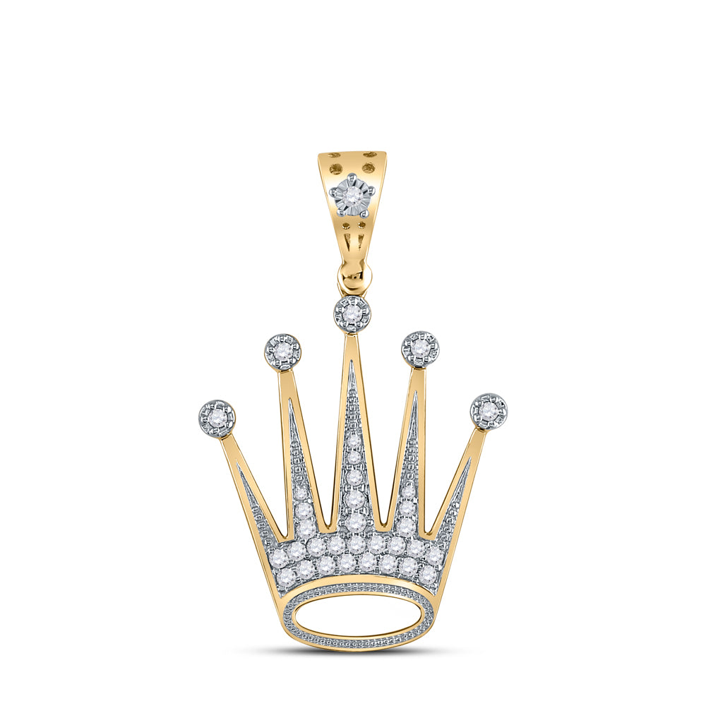 1/2 CT-DIA CN CROWN MENS CHARM