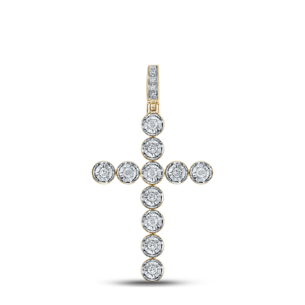 1/3CT-DIA NK MENS CROSS CHARM