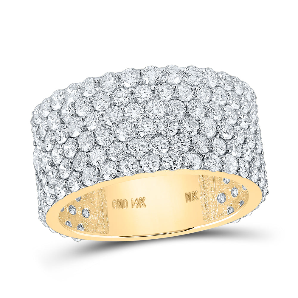 6 1/2CTW-DIA NK 6 ROW MENS BAND