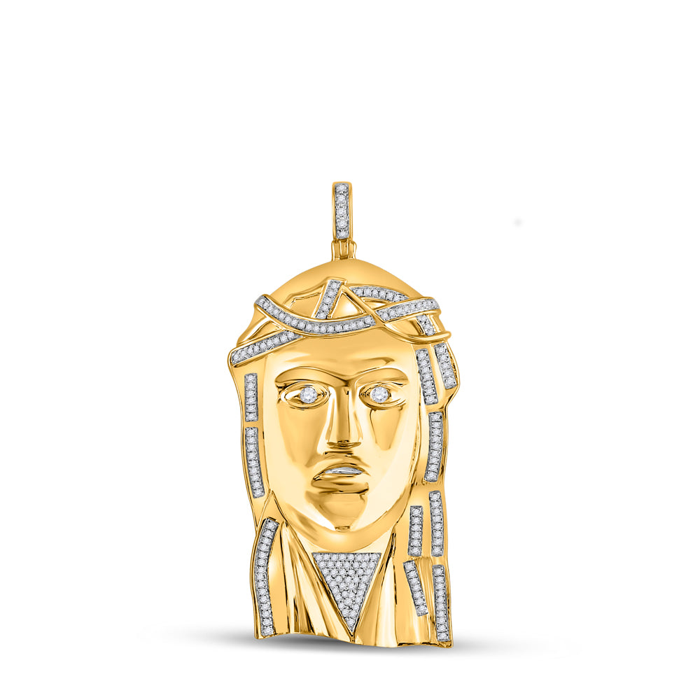 1/2CT-DIA CN JESUS MENS CHARM