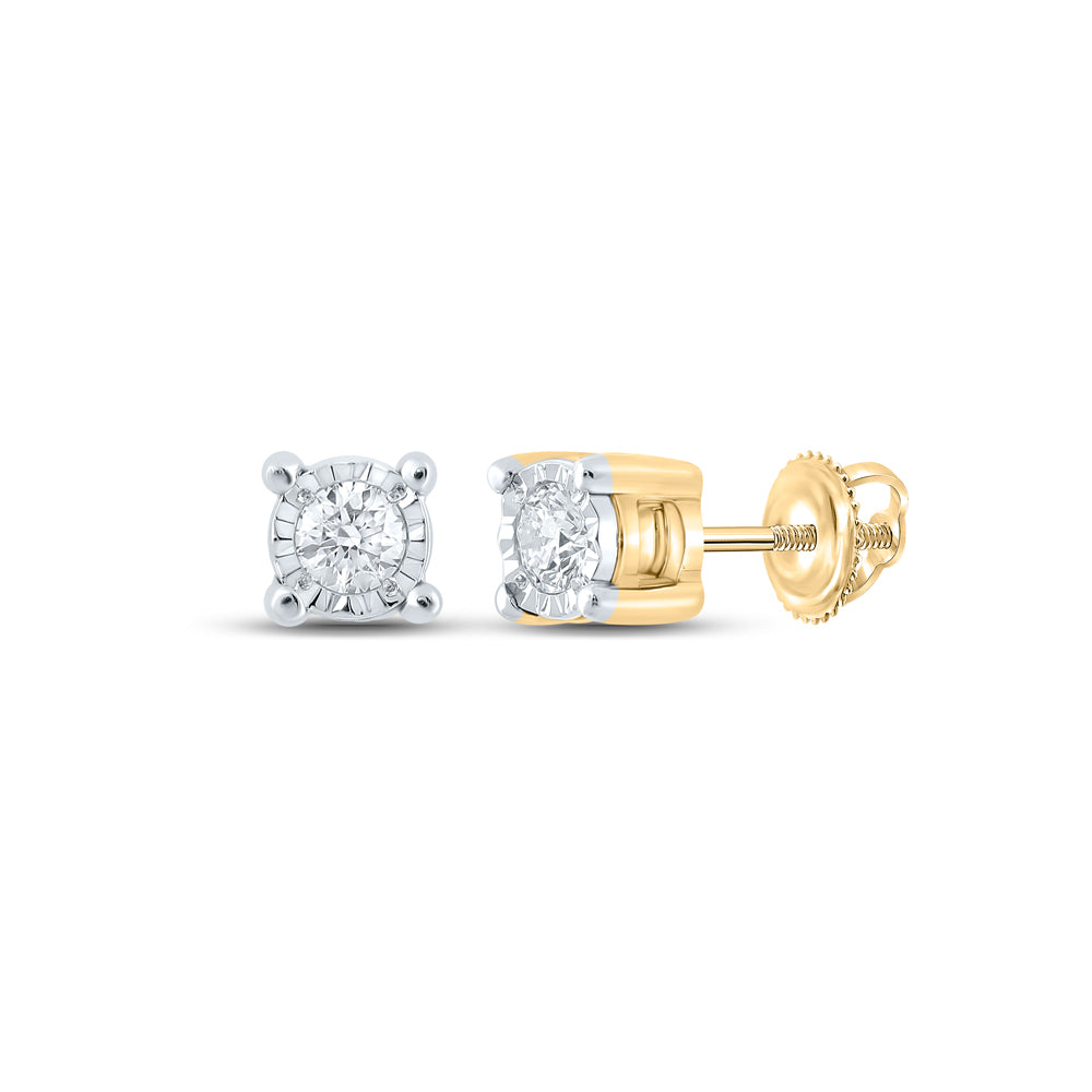 1/6CTW-DIA NK ROUND EARRING