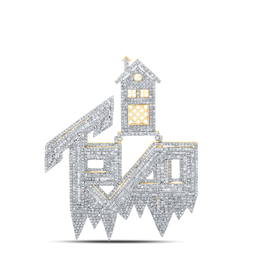 3CTW-DIA NK TRAP HOUSE MENS CHARM