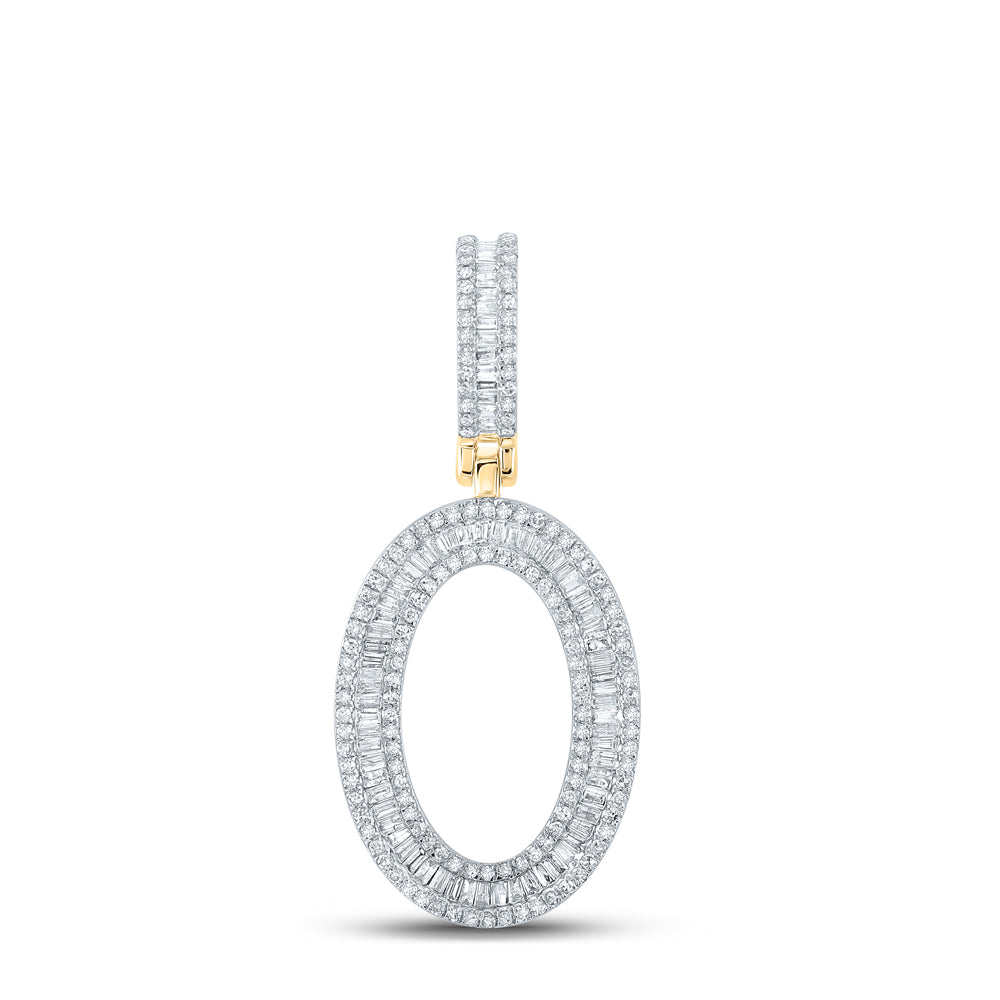 1CTW-DIA CN INITIAL "O" MENS CHARM