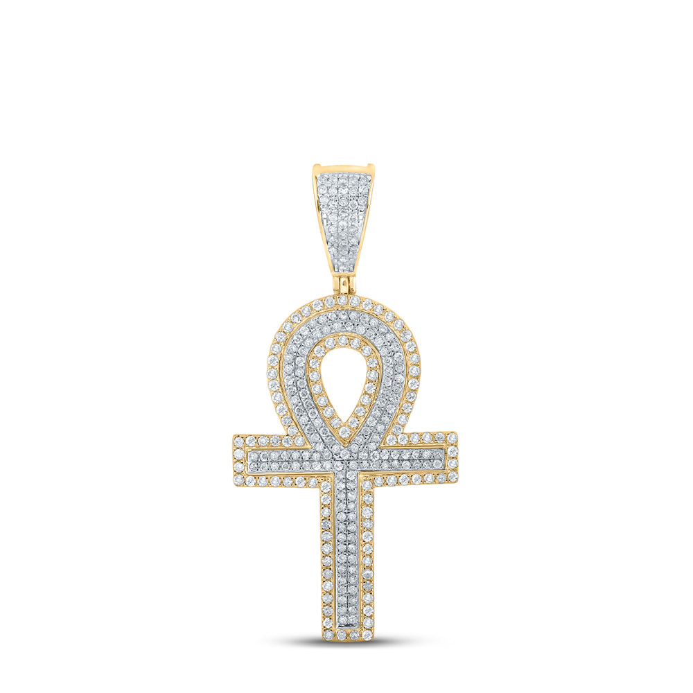 7/8CTW-DIA P1 CROSS MENS CHARM