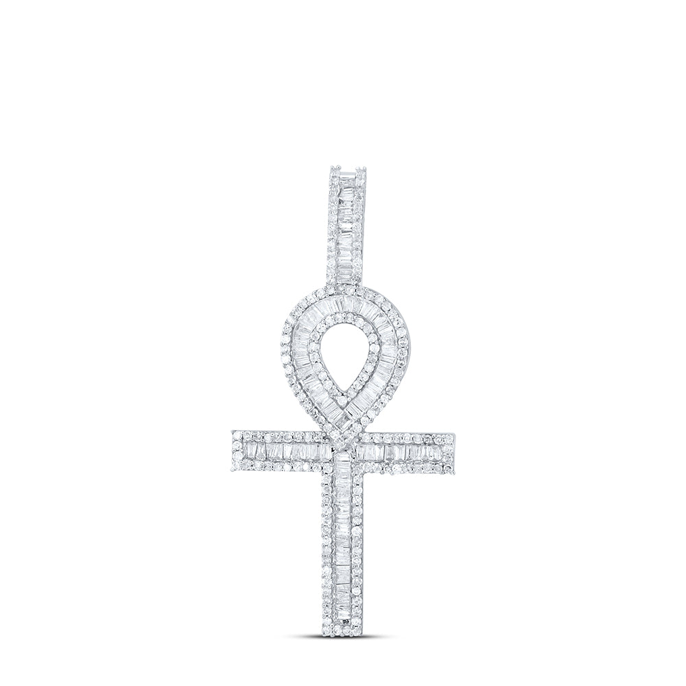 1 5/8CTW-DIA ANKH CROSS CHARM