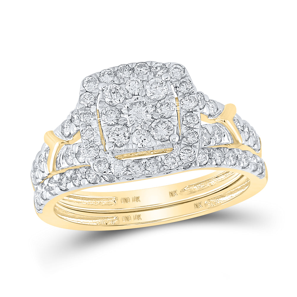1CTW-DIA NK 1/10CT-CRD BRIDAL SET