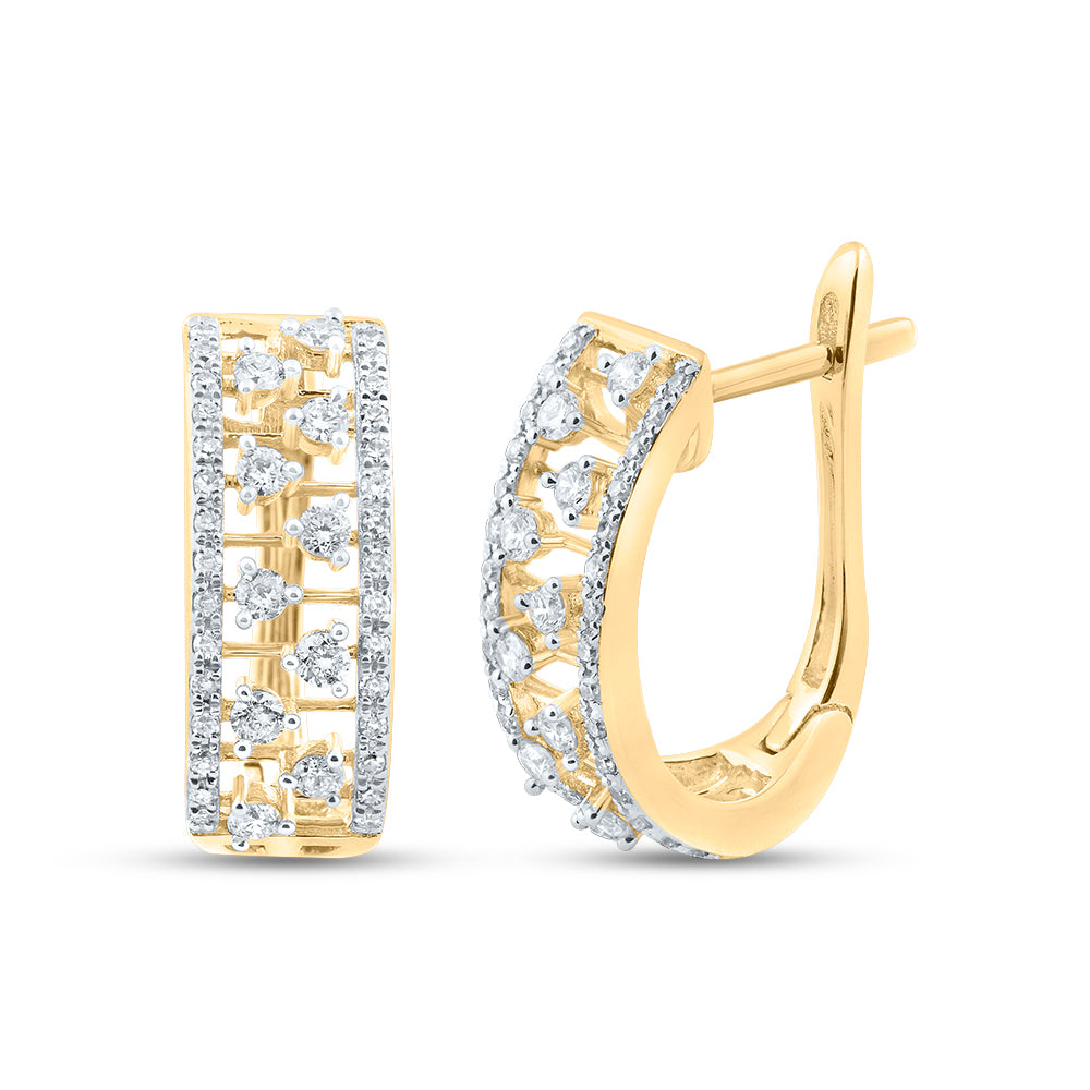 1/2CTW-DIA NK HIGH HOOPS EARRING