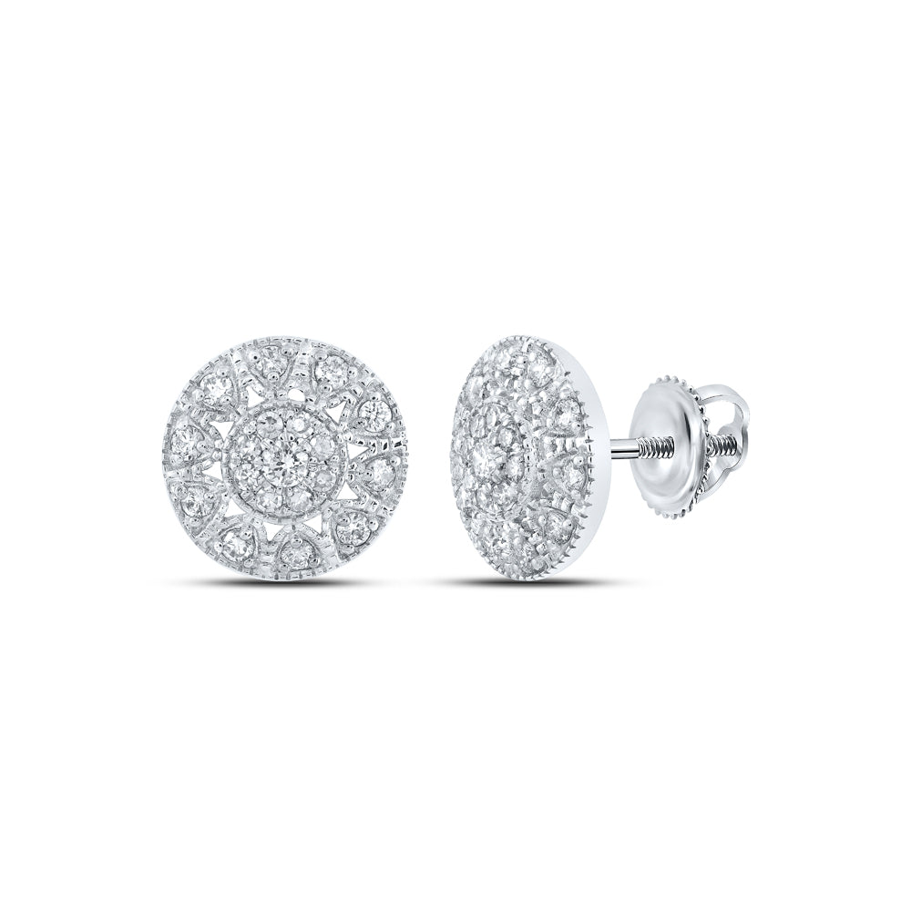3/8CTW-DIA NK FASHION ROUND EARRING