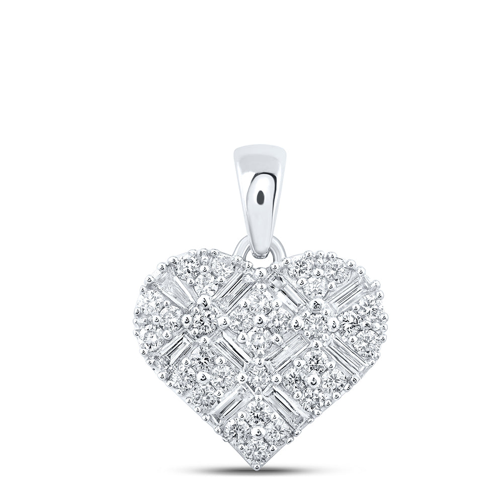 5/8CTW-DIA NK HEART PENDANT