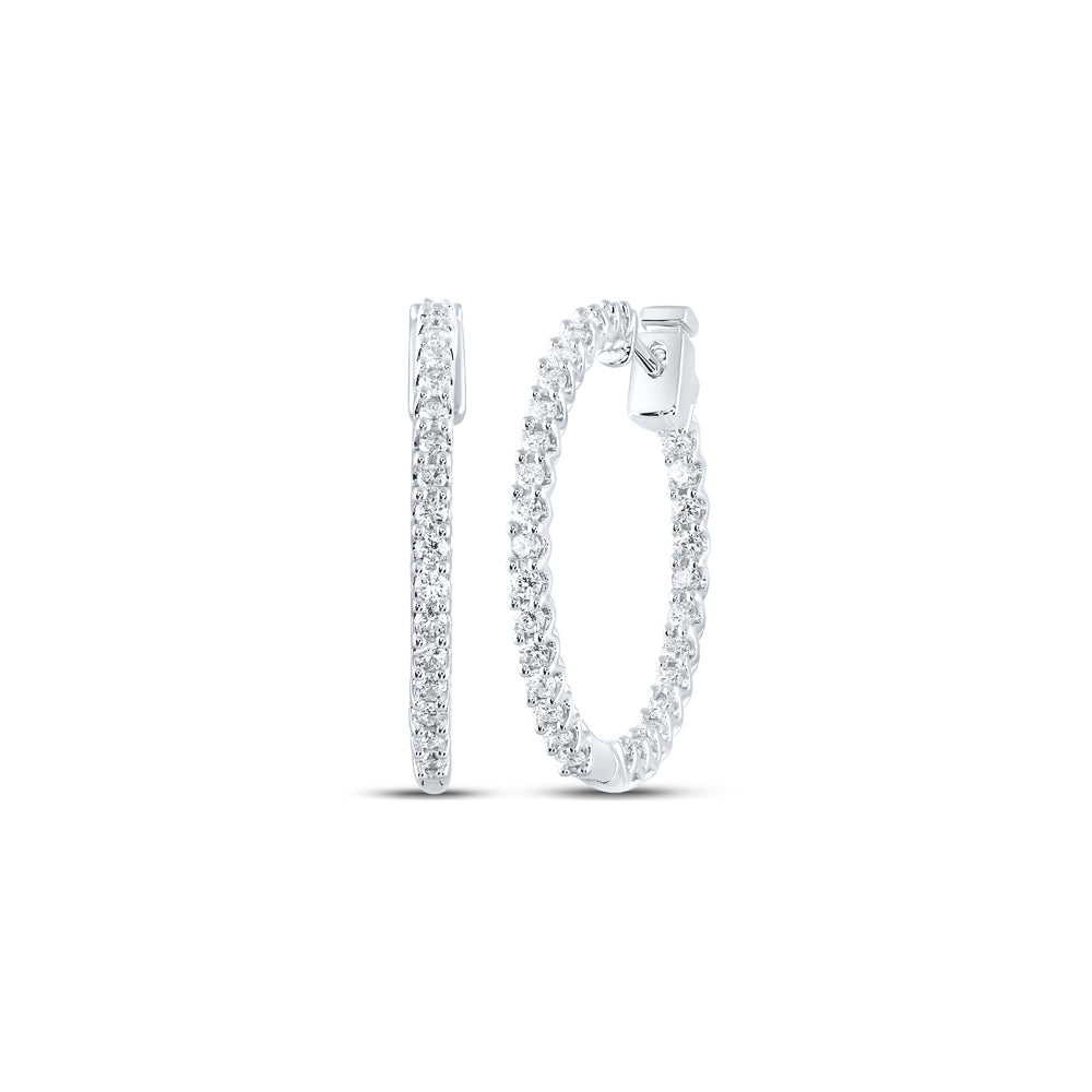 1CTW-DIA ANA M HOOPS EARRING