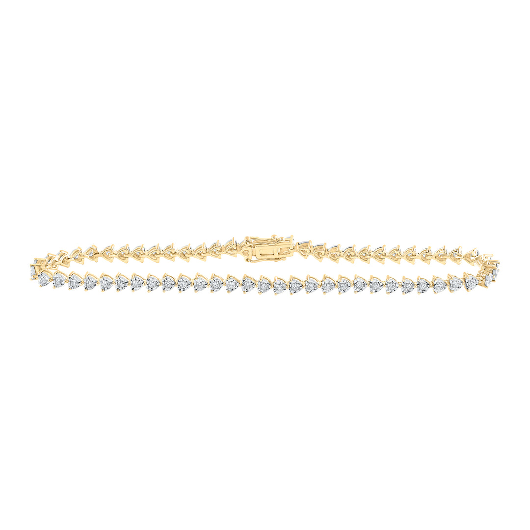 7/8 CTW-DIA NK HEART BRACELET (7 INCH)