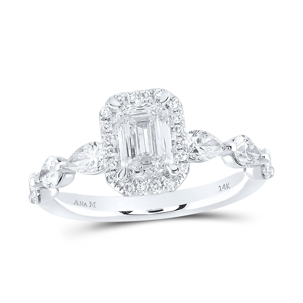 2 CTW-DIA ANA M 1CT-CEME SINGLE HALO ENGAGEMENT RING