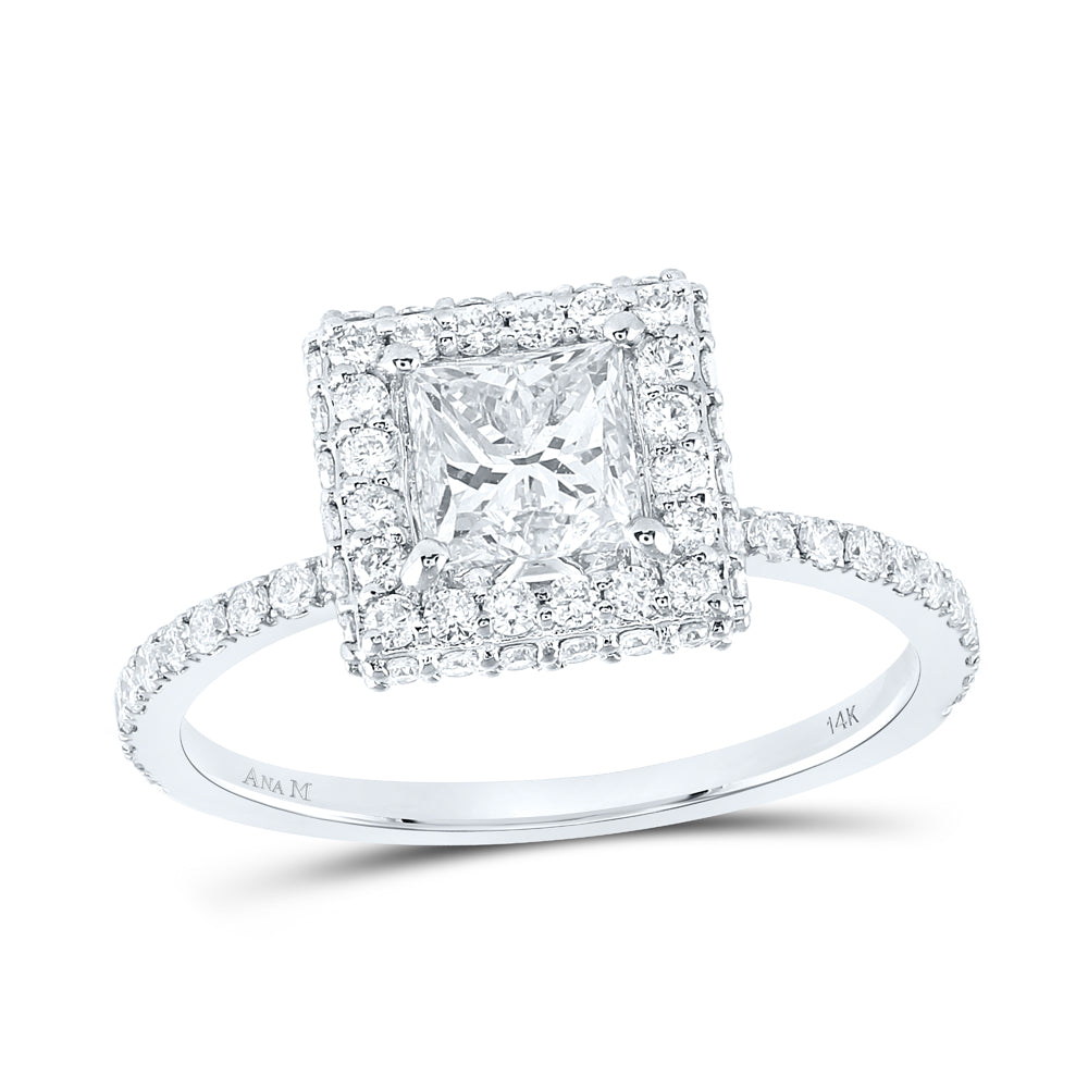 1 5/8CTW-DIA ANA M 1CT-CPR ENGAGEMENT SINGLE HALO RING