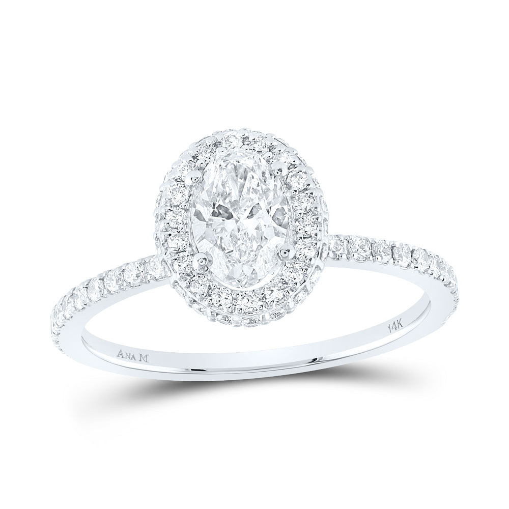 1 1/2CTW-DIA ANA M 1CT-COV SINGLE HALO ENGAGEMENT RING