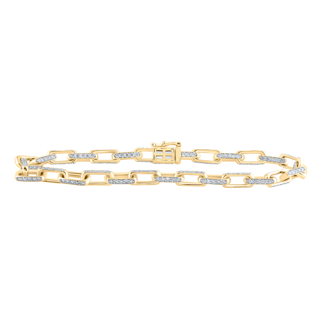 5CTW-DIA NK (5 MM) ANCHOR MENS BRACELET (8.50 INCH)