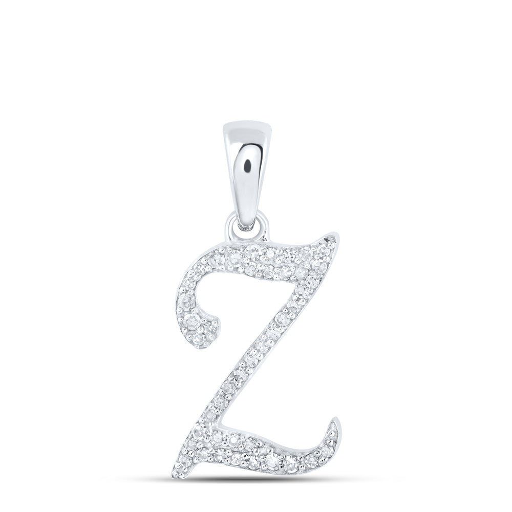 1/10 CTW-DIA NK INITIAL "Z" PENDANT