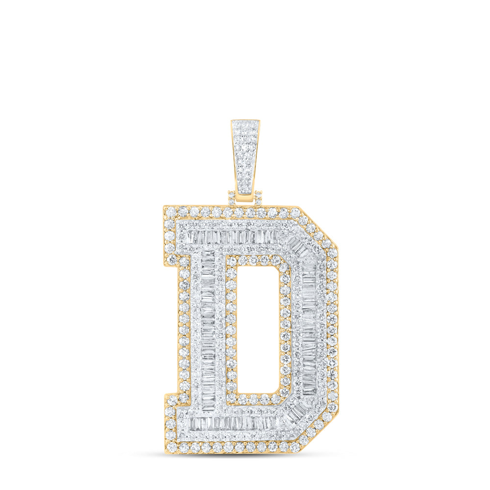6 CTW-DIA NK MENS INITIAL "D" PENDANT