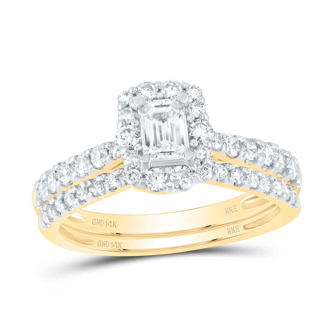1CTW-DIA NKE 1/3CT-CEME BRIDAL SET SINGLE HALO