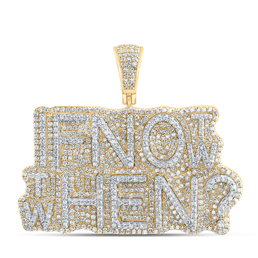 2 5/8CTW-DIA NK ÃIF NOT NOW THEN WHENÄ MENS CHARM
