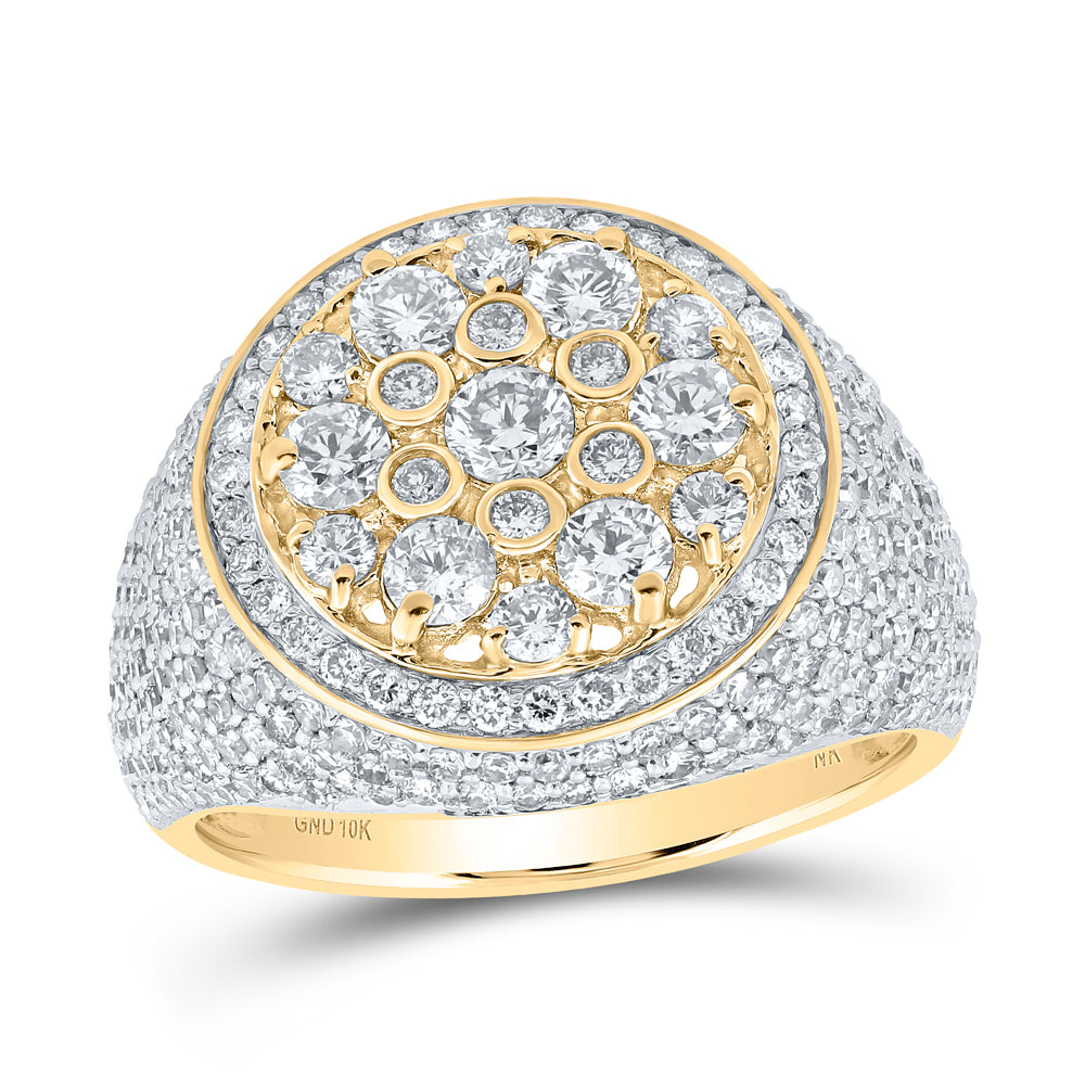3 1/2CTW-DIA NK MENS RING