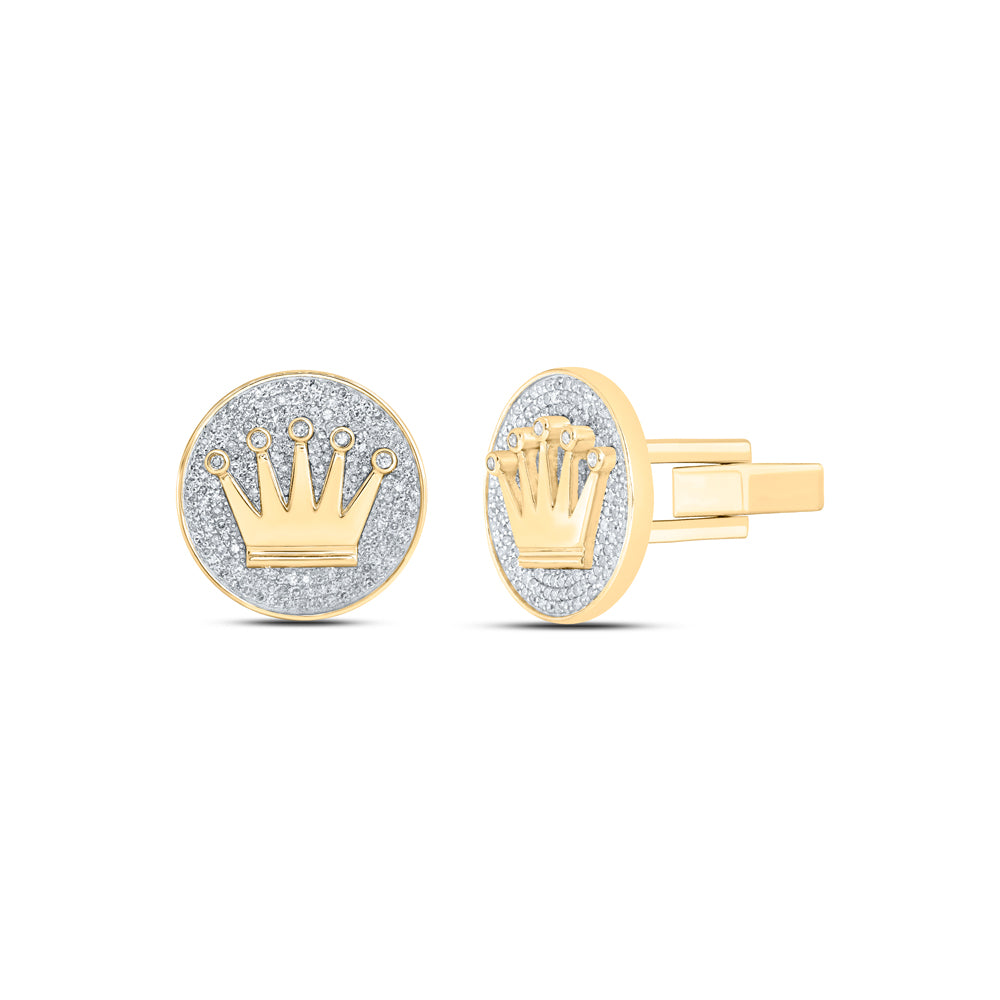 1 1/5CTW-DIA NK CROWN CUFF LINK