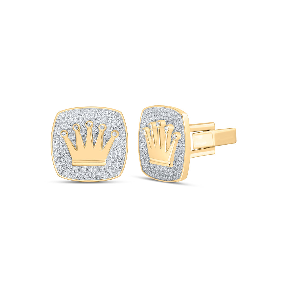 1 3/8CTW-DIA NK CROWN CUFF LINK