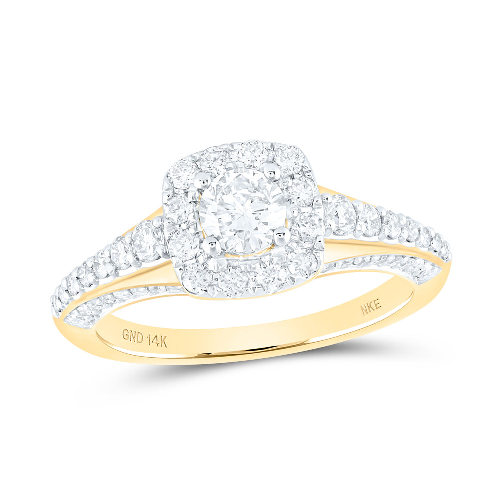 1CTW-DIA NKE 3/8CT-CRD ENGAGEMENT SINGLE HALO RING