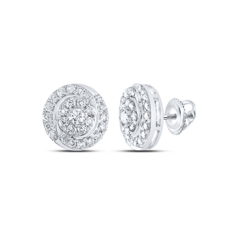 1CTW-DIA NKE FASHION ROUND EARRING