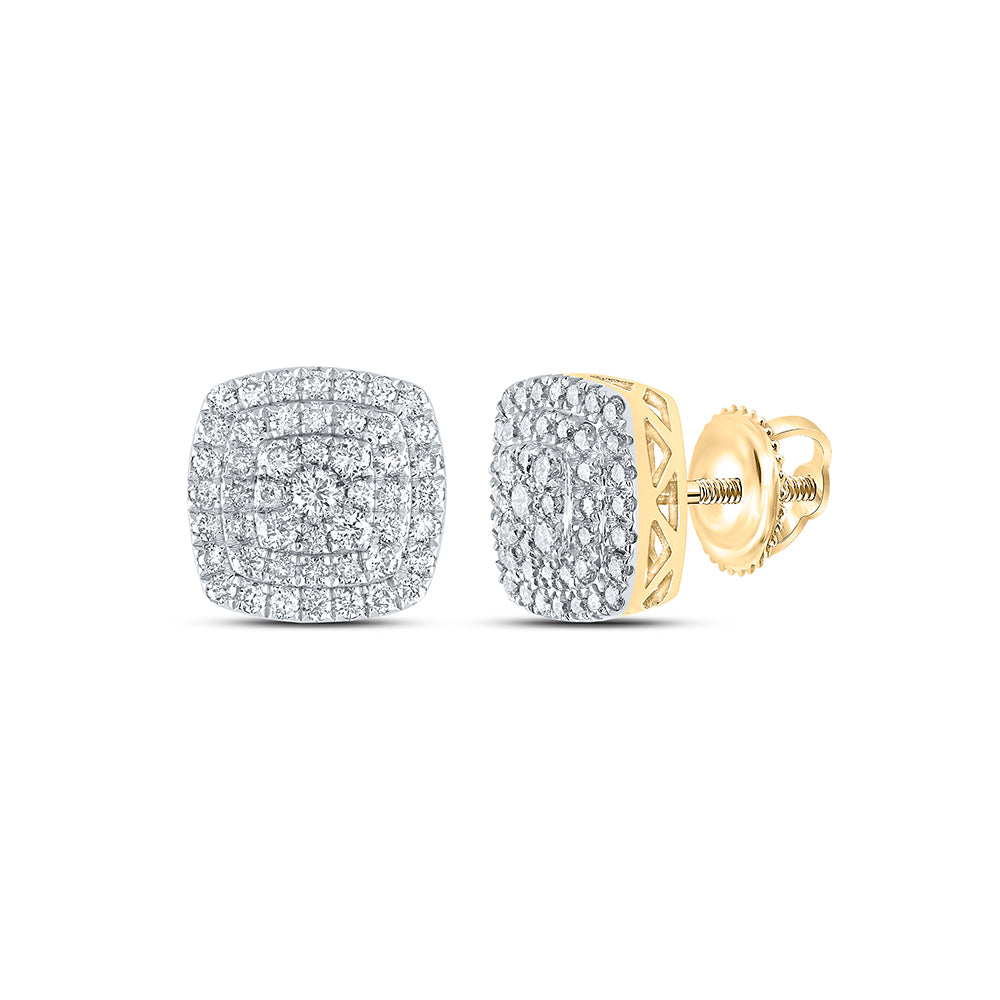 1CTW-DIA NK FASHION CUSHION EARRING