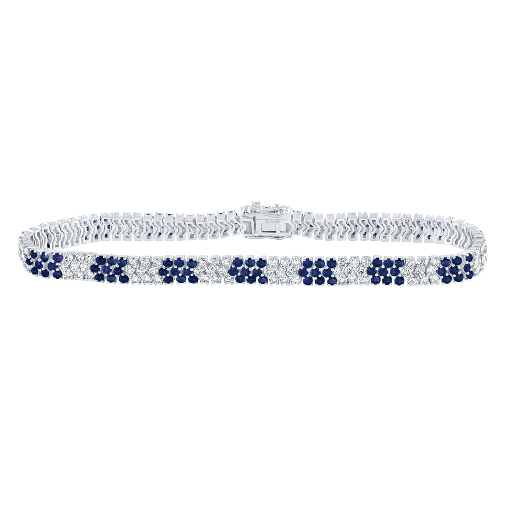 2 3/4CTW-DIA NKE 3 1/5CTW-BS NATURAL GEM BRACELET (7 INCH)