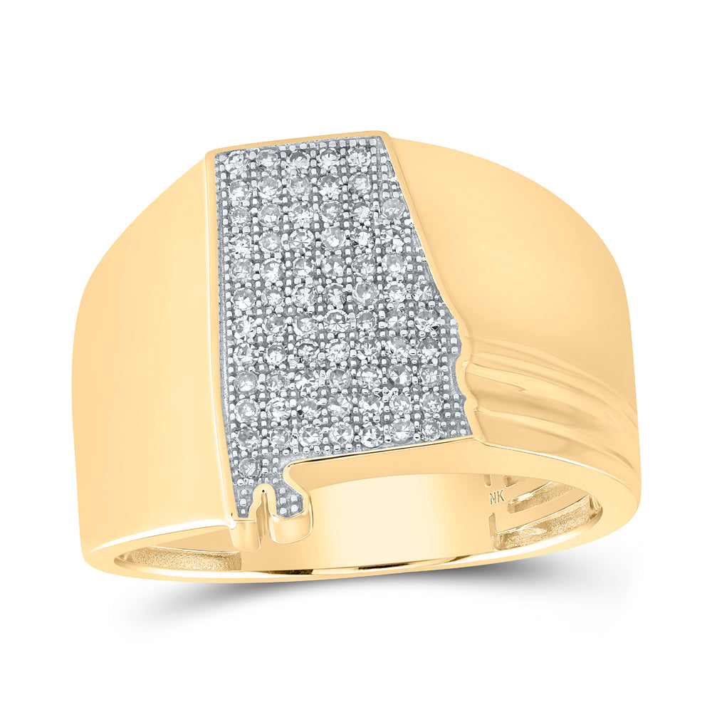 1/3CTW-DIA NK ALABAMA MAP MENS RING