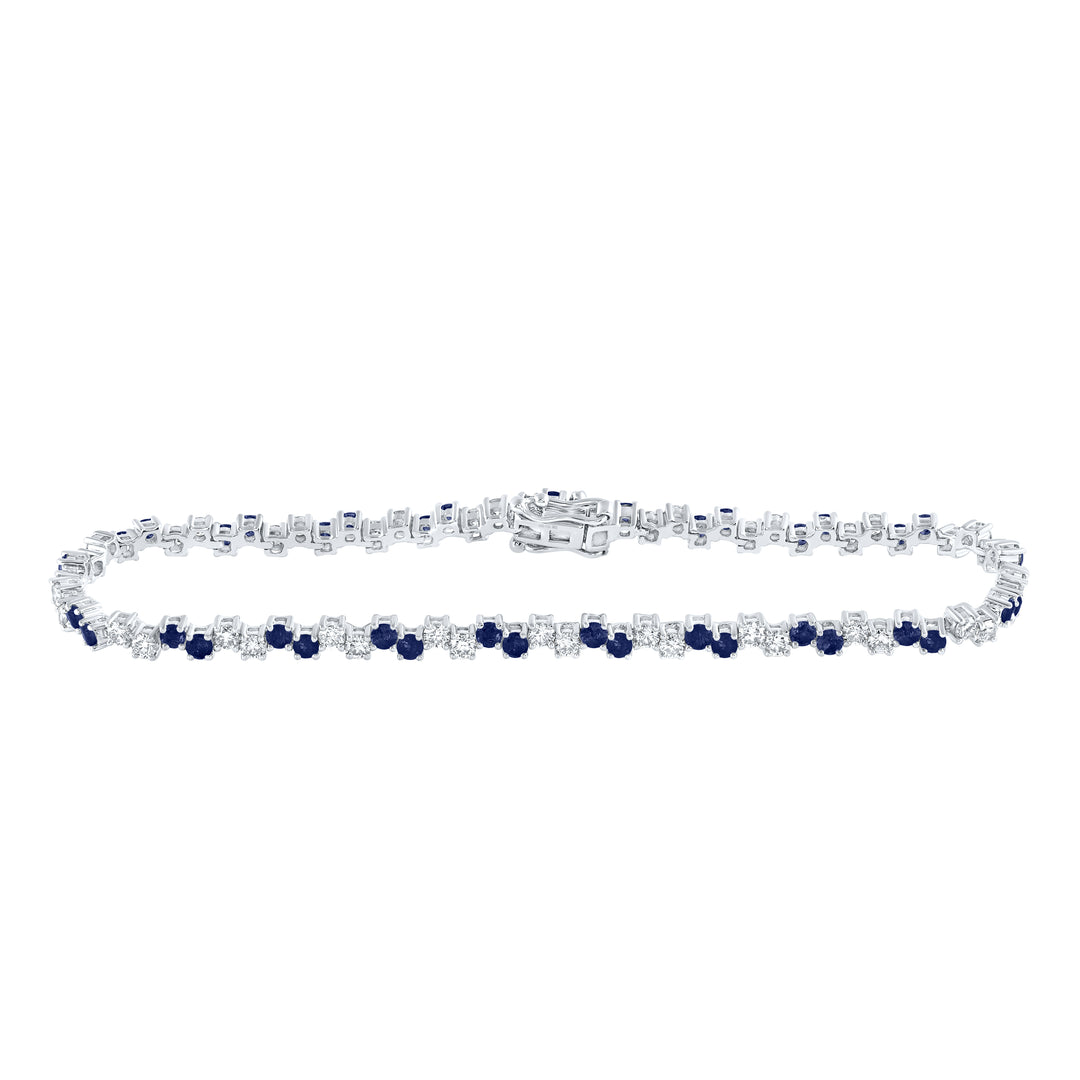 1 3/4CTW-DIA NKE 2 1/5CTW-BS NATURAL GEM BRACELET (7 INCH)
